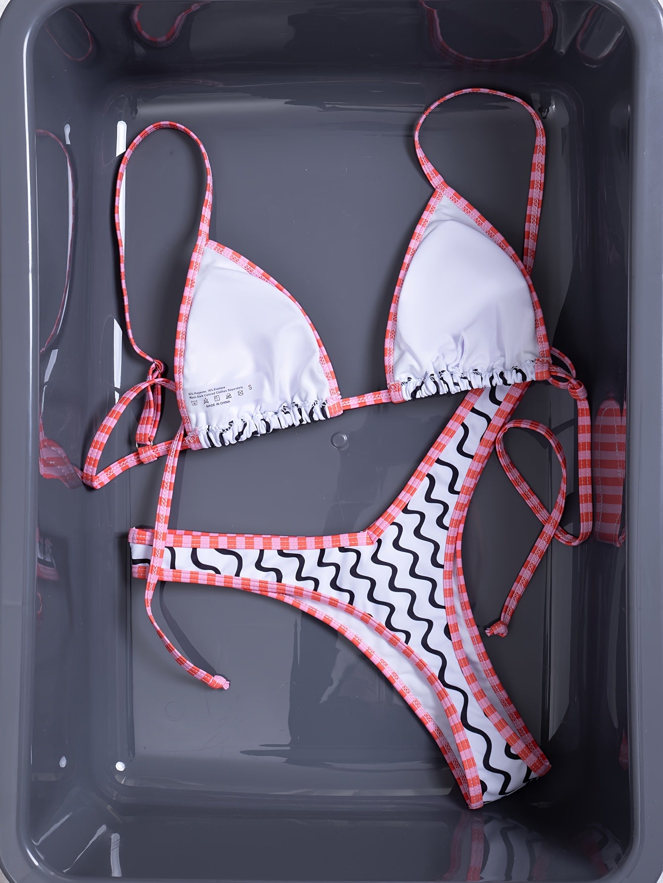 Wildwave Striped Thong Bikini Duo